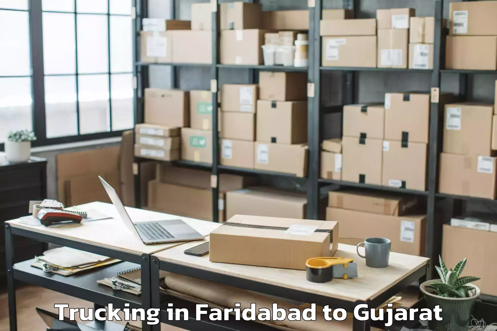 Leading Faridabad to Himatnagar Trucking Provider